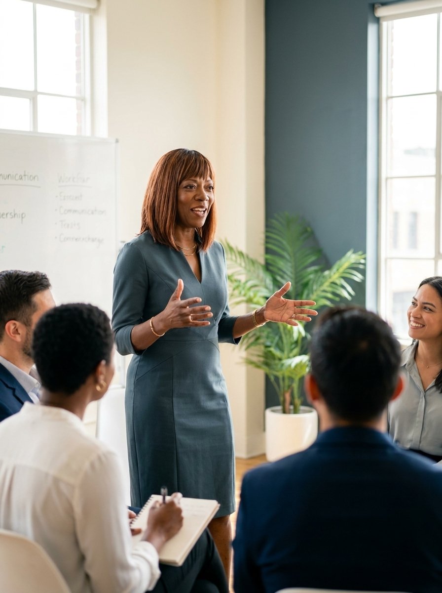 Shona coaching a client