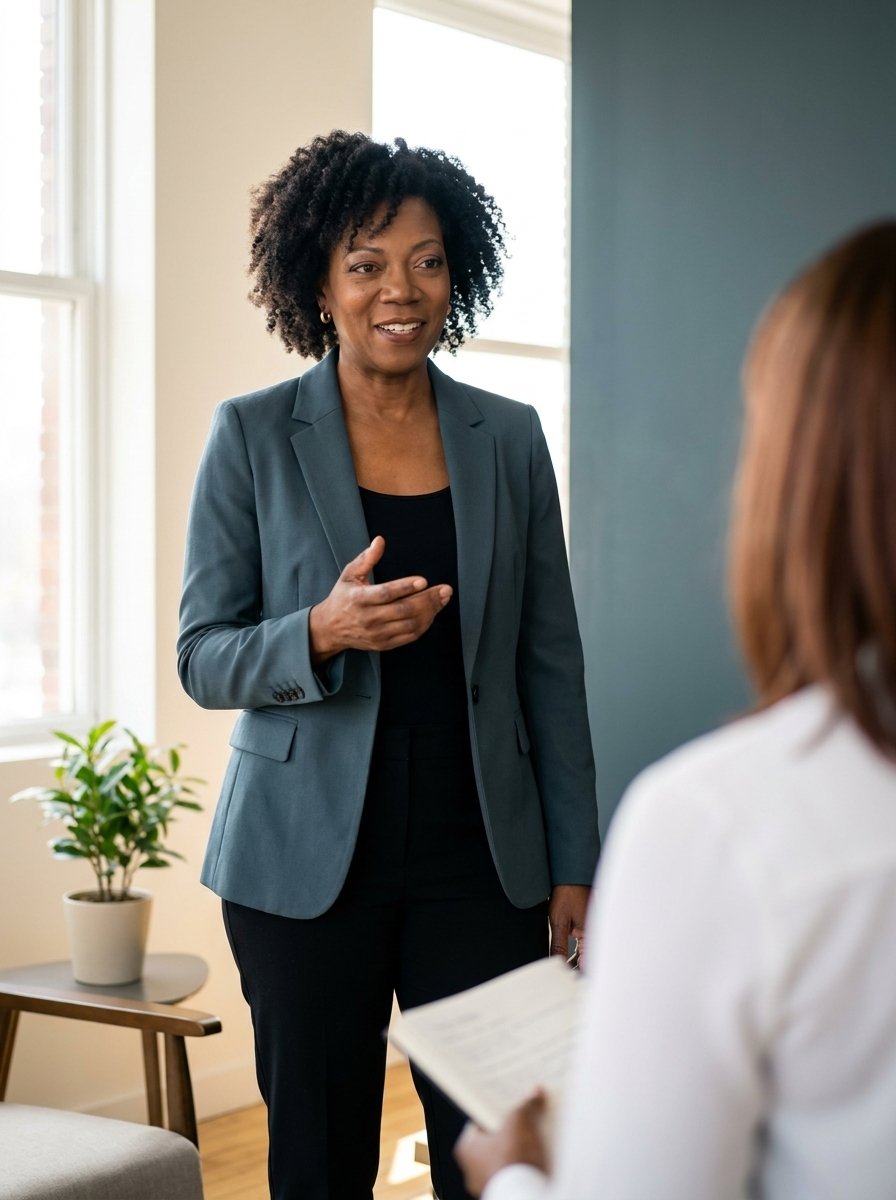 Shona coaching a client